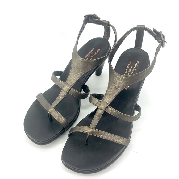 Authentic Donald J. Pliner heeled leather sandals size 7 - Picture 1 of 5